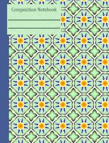 Flower Mosaic Tile Composition Notebook - College Ruled