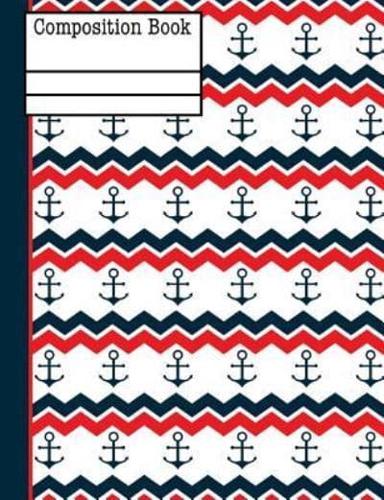 Anchor Red White Blue Composition Notebook - Sketchbook