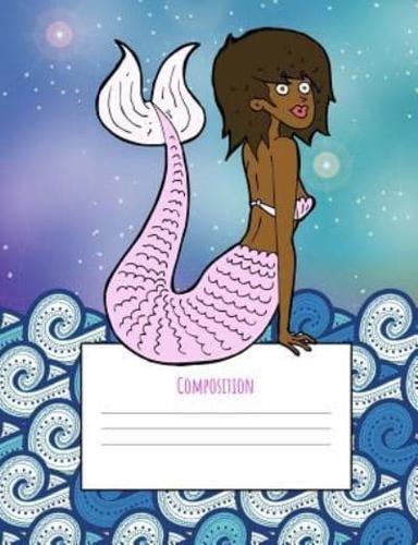 Sunset Mermaid Composition Notebook