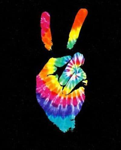 Tie Dye Peace Sign Hand Composition Notebook / Journal