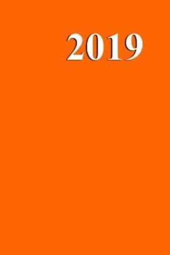 2019 Daily Planner Safety Orange Color 384 Pages