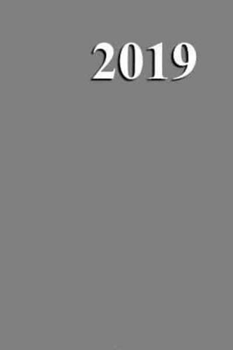 Gray Grey Color 2019 Daily Planner Simple Plain All Grey Gray 384 Pages