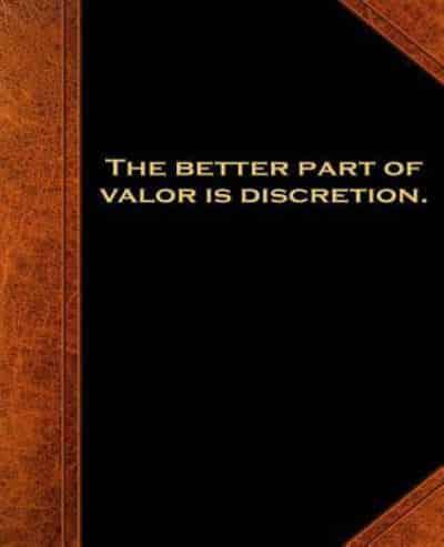 Shakespeare Quote Better Part Valor Discretion School Composition Book 130 Pages