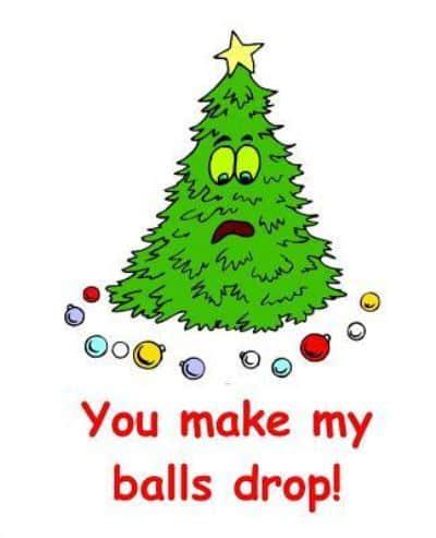Funny Christmas Tree Humor Composition Book You Make My Balls Drop 130 Pages