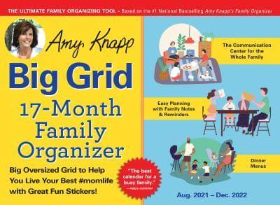 2022 Amy Knapp's Big Grid Family Organizer Wall Calendar