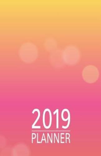 Yellow Pink Ombre 2019 Planner