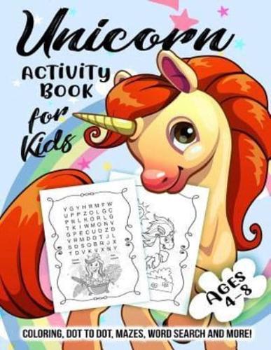 Unicorn Activity Book for Kids Ages 4-8