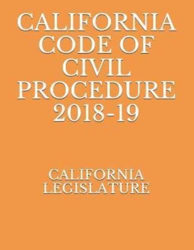 California Code of Civil Procedure 2018-19