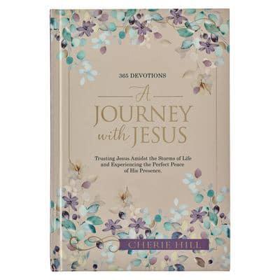 A Journey With Jesus 365 Devotions for Women, Purple Floral Hardcover