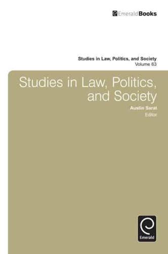 Studies in Law, Politics, and Society. Volume 63