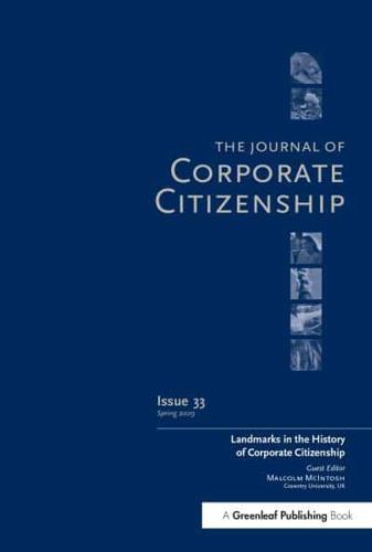 Landmarks in the History of Corporate Citizenship