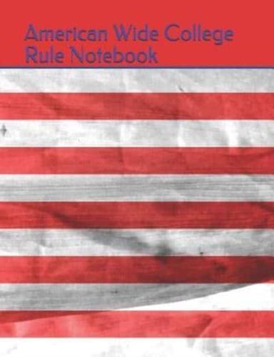 American Wide College Rule Notebook