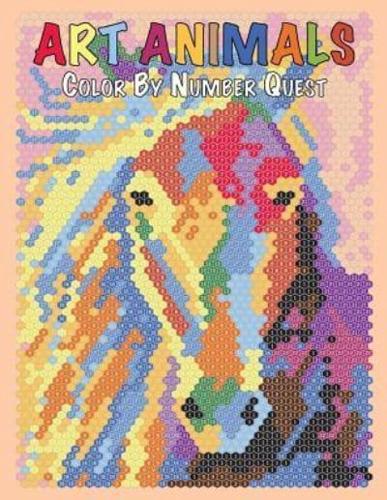 ART ANIMALS Color By Number Quest