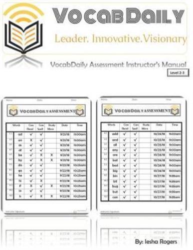 Vocabdaily Assessment Instructor's Manual Level 2-3