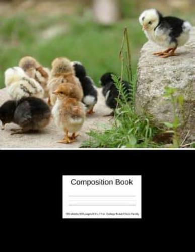 Composition Book 100 Sheets/200 Pages/8.5 X 11 In. College Ruled/ Chick Family
