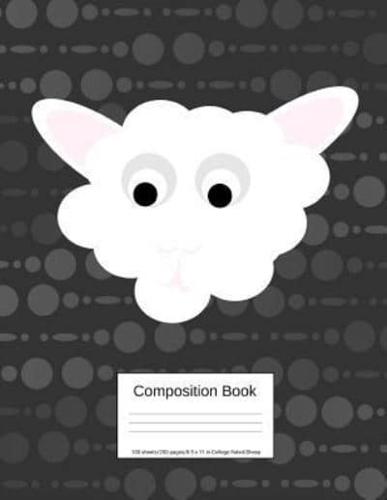 Composition Book 100 Sheets/200 Pages/8.5 X 11 In. College Ruled/ Sheep