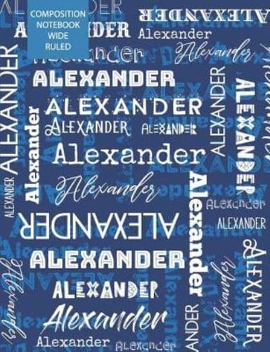 Alexander Composition Notebook Wide Ruled