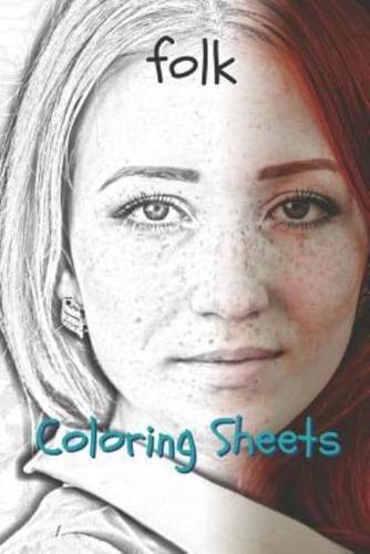 Folk Coloring Sheets