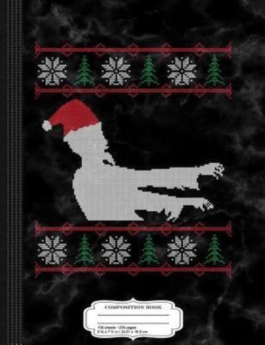 Zombie Santa Ugly Christmas Composition Notebook