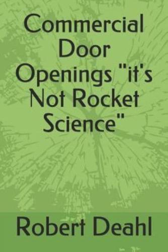 Commercial Door Openings It's Not Rocket Science