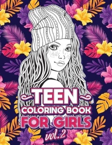 Tween Coloring Books For Girls: Stress Relieving Designs by Art