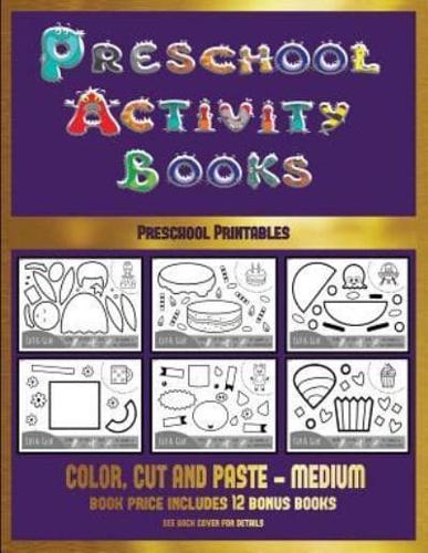 Preschool Printables (Preschool Activity Books - Medium): 40 black and white kindergarten activity sheets designed to develop visuo-perceptual skills in preschool children.