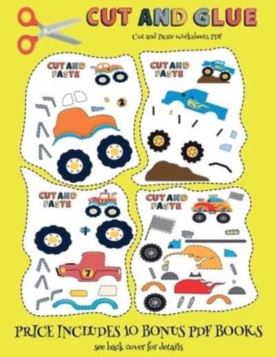 Cut and Paste Worksheets PDF (Cut and Glue - Monster Trucks) : This book comes with collection of downloadable PDF books that will help your child make an excellent start to his/her education. Books are designed to improve hand-eye coordination, develop f