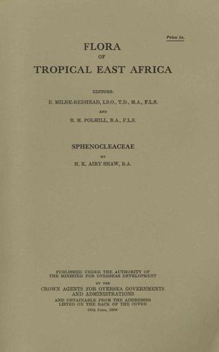 Flora of Tropical East Africa: Sphenocleaceae