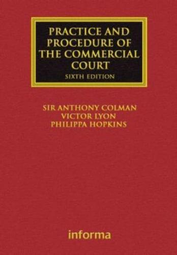The Practice and Procedure of the Commercial Court