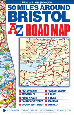 50 Miles Around Bristol Road Map