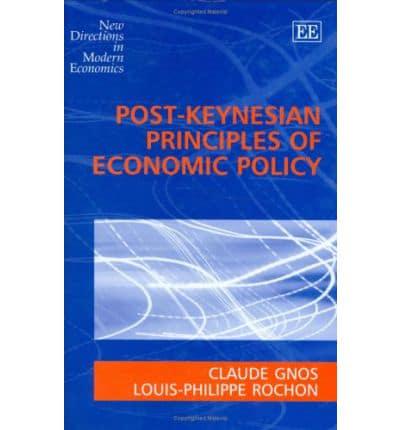 Post Keynesian Principles of Economic Policy