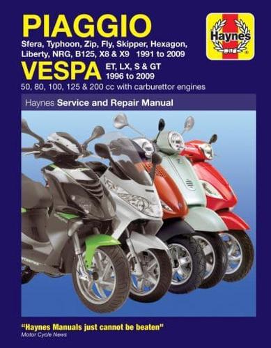 Piaggio & Vespa Scooters (With Carburettor Engines) Service and Repair Manual