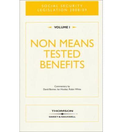 Non Means Tested Benefits