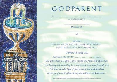 Godparent Certificates Girl Traditional (Pack of 20)