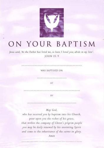 Baptism Certificates Contemporary (Pack of 20)