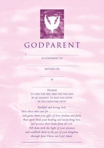 Godparent Certificates Girl Contemporary (Pack of 20)