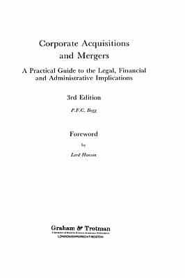 Corporate Acquisitions and Mergers