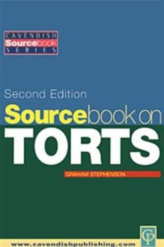 Sourcebook on Tort Law 2/e