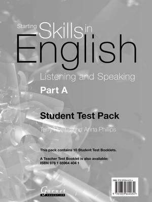 Starting Skills in English: Listening and Speaking Part A