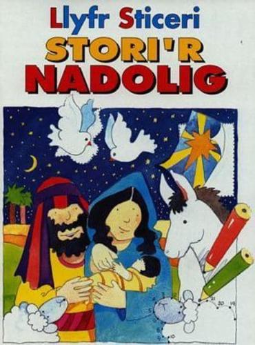 Llyfr Sticeri Stori'r Nadolig