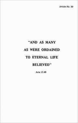 "And as Many as Were Ordained to Eternal Life Believed"