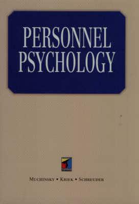 Psychology Applied to Work