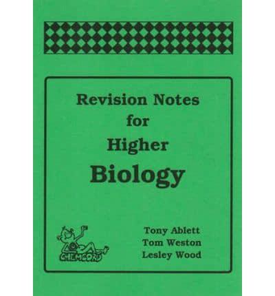 Revision Notes for Higher Biology