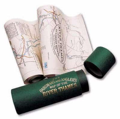 Oarsmans and Anglers Map of the River Thames 1893, Scrolled Version