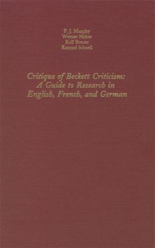 Critique of Beckett Criticism