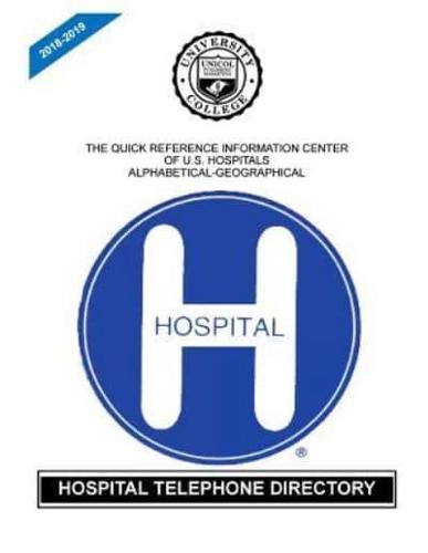 Hospital Telephone Directory, 2018-2019 Edition