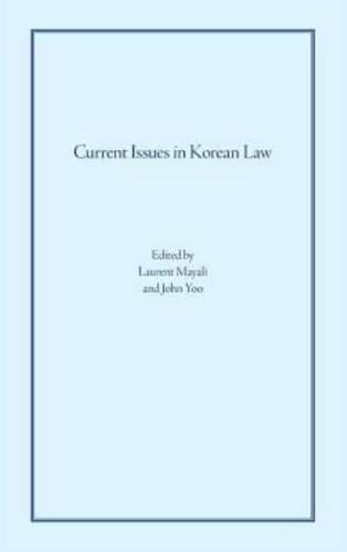 Current Issues in Korean Law