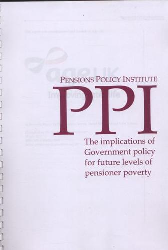 The Implications of Government Policy for Future Levels of Pensioner Poverty