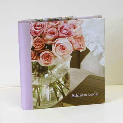 Romantic Country Flowers Large Address Book