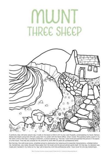 Helen Elliott Poster: Mwnt Three Sheep